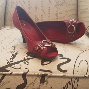 Red A2 by Aerosoles heels.